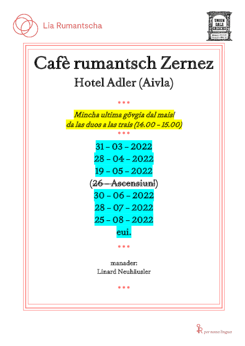 Cafè rumantsch a Zernez